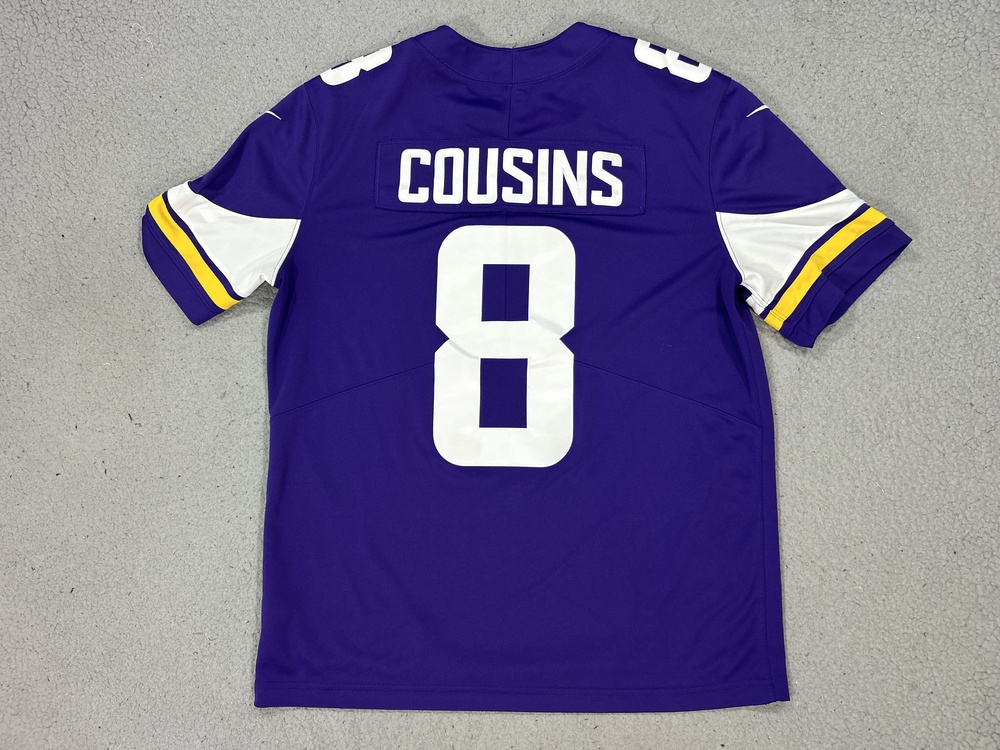 Minnesota Vikings Jersey Mens Large Purple NFL Football Nike Cousins 8 On Field